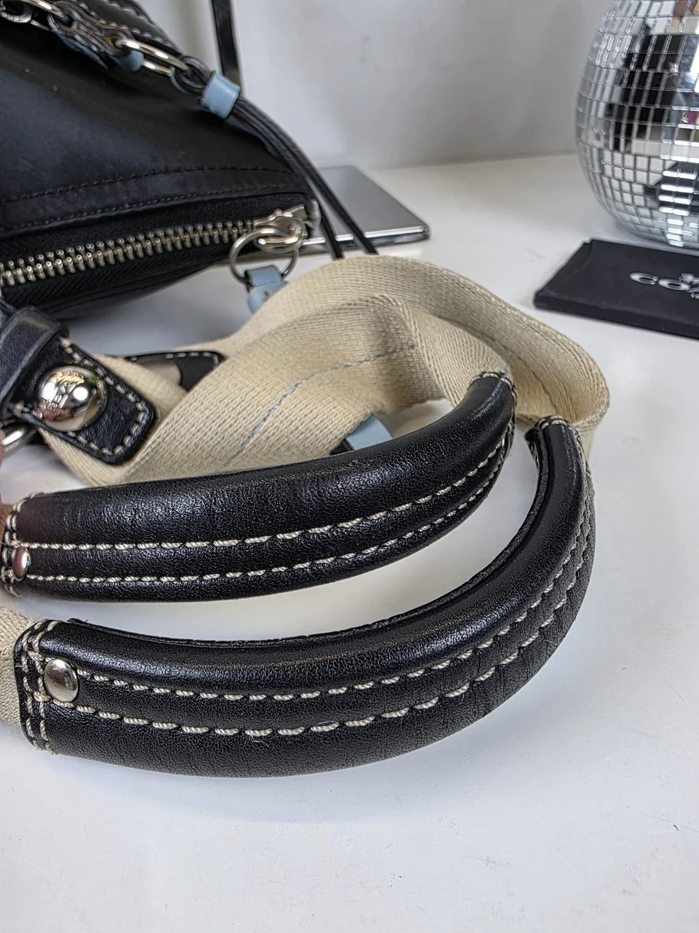 Coach Hampton Black Nylon Shoulder Tote Bag